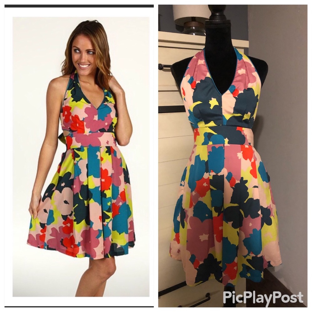 Jessica Simpson Floral Open Back Dress